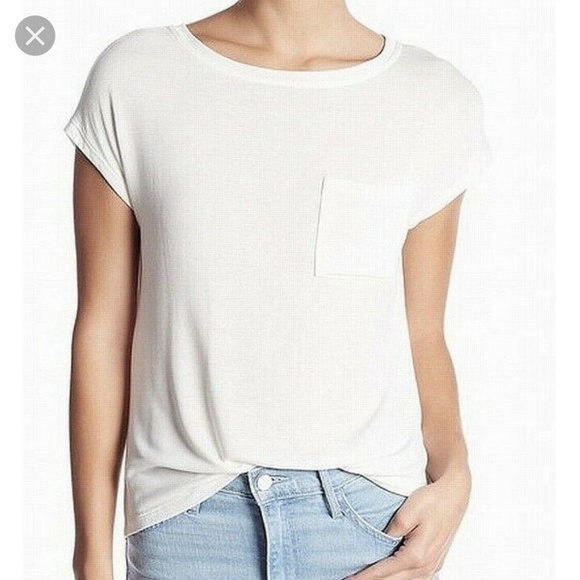 H by bordeaux Tops - H By Bordeaux Cap Sleeve Crew Neck Blouse Sz XL